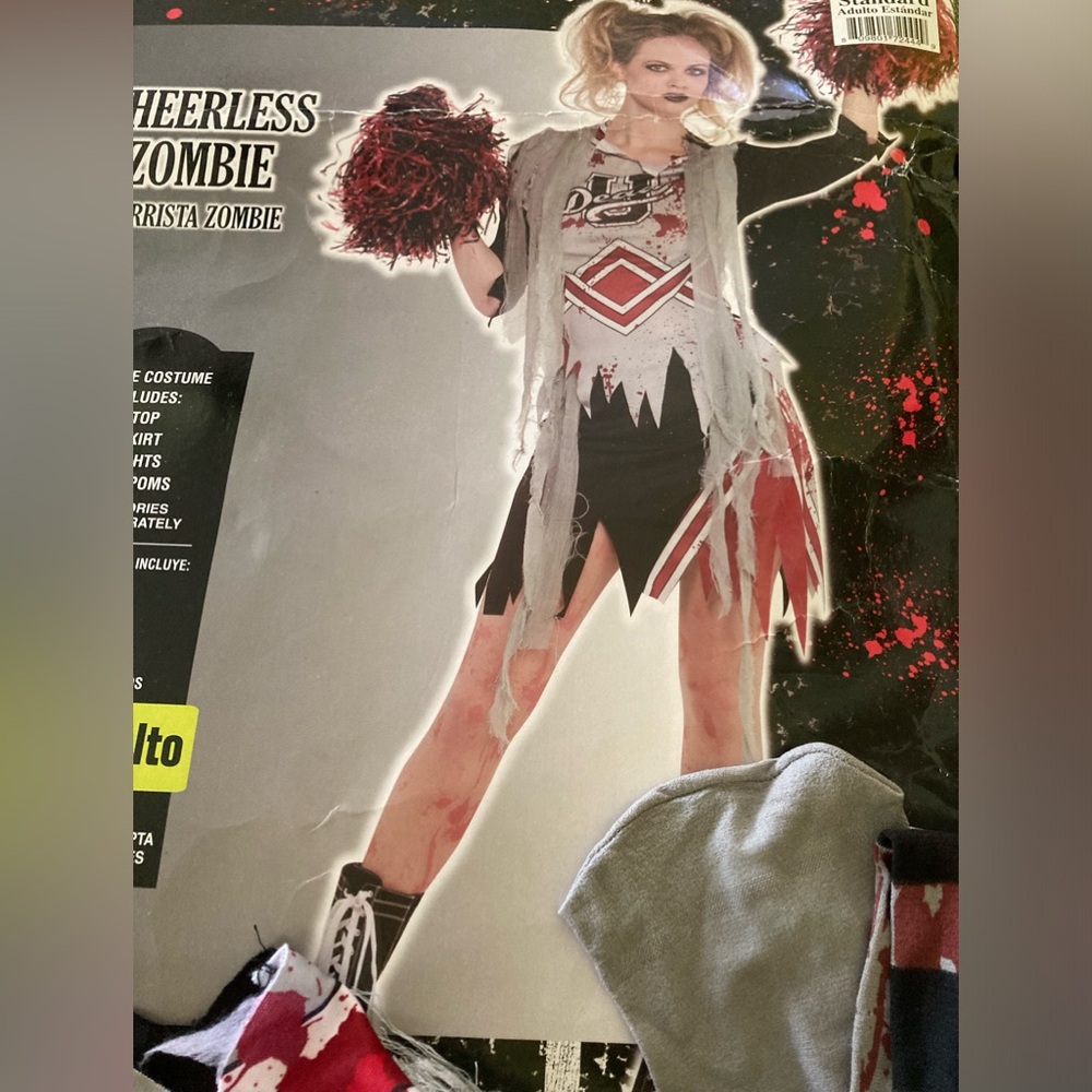 NEW ‘CHEERLESS ZOMBIE’ Dead University 5 Piece Halloween Costume OSFM